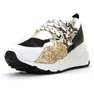 COPY - Steve Madden platform sneaker - white gold leather